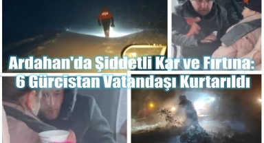 Ardahan'da Şiddetli Kar ve Fırtına