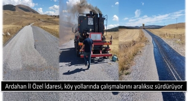 Ardahan İl Özel İdaresi, Köy Yollarında Çalışmalarını Sürdürüyor