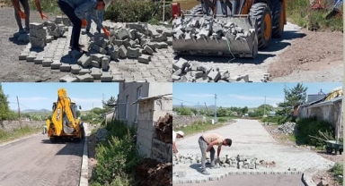 Hanak’ta Köylerde Kilit Parke Çalışmaları Tamamlandı