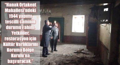 Hanak'taki Tarihi Camide İnceleme Yapıldı