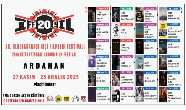 20. Uluslararası İşçi Filmleri Festivali Ardahan’da Başlıyor