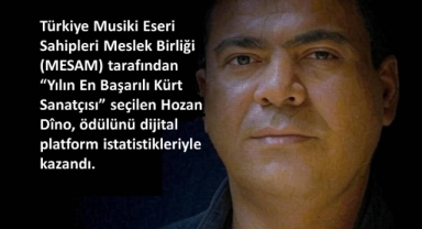 Ardahanlı Kürt Sanatçı Hozan Dîno’ya MESAM’dan Ödül