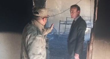 Posof Kaymakamı Kestioğlu, Savaşır Köyündeki Yangın Bölgesini İnceledi