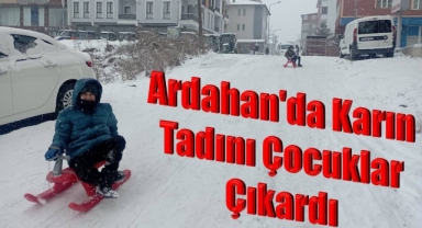 Ardahan’da yılbaşı tatili kar yağışı ile başladı