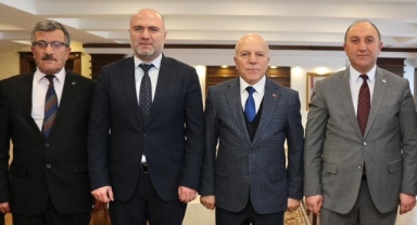 Ardahan-Hanak Heyeti, Mehmet Sekmen'i Makamında Ziyaret Etti