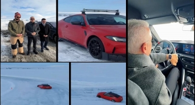 Ardahan Çıldır Gölü’nde Adrenalin Dolu Kar ve Buz Sürüş Deneyimi