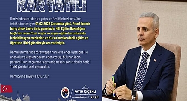 Ardahan'da Kar Tatili: Vali Çiçekli Öğrencilerin Talebini Kırmadı
