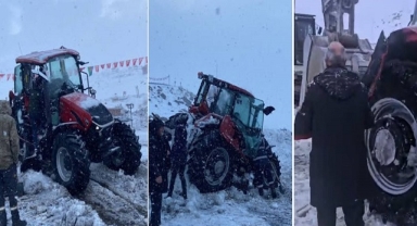 Çıldır Gölü’ne Düşen Traktör Başarıyla Çıkarıldı