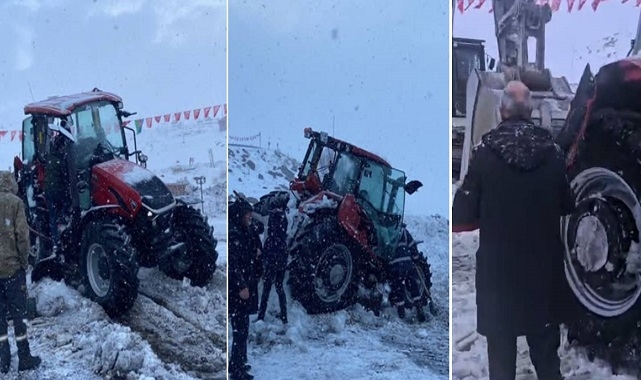 Çıldır Gölü’ne Düşen Traktör Başarıyla Çıkarıldı