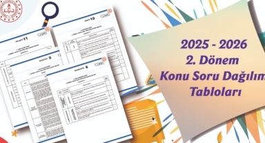 Örnek Konu-Soru Dağılım Tabloları Yayımlandı