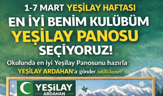 Yeşilay Ardahan’dan Okullara Çağrı: En İyi Yeşilay Panosu Yarışması Başlıyor